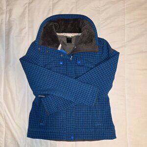 The North Face Waterproof Soft Shell Plaid Ski Jacket